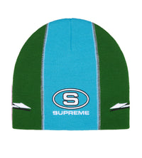 Supreme Racing Panel Beanie Green/Light Blue