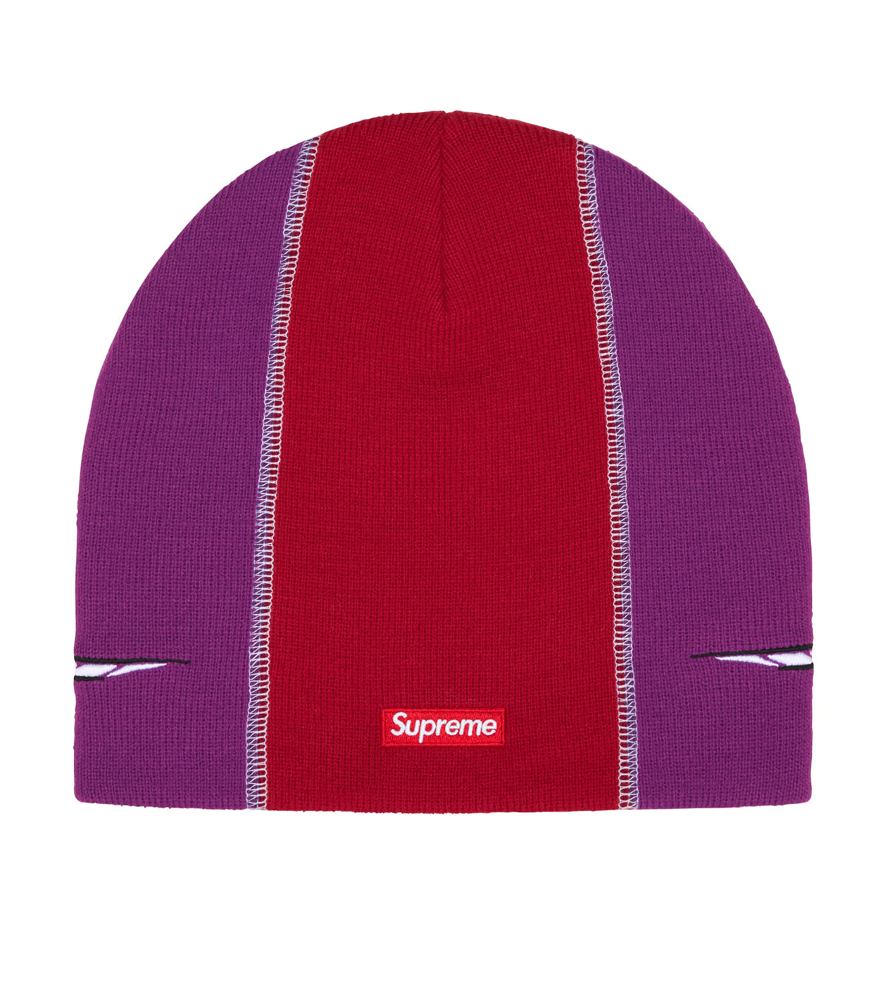 Supreme Racing Panel Beanie Purple/Red – Restock AR
