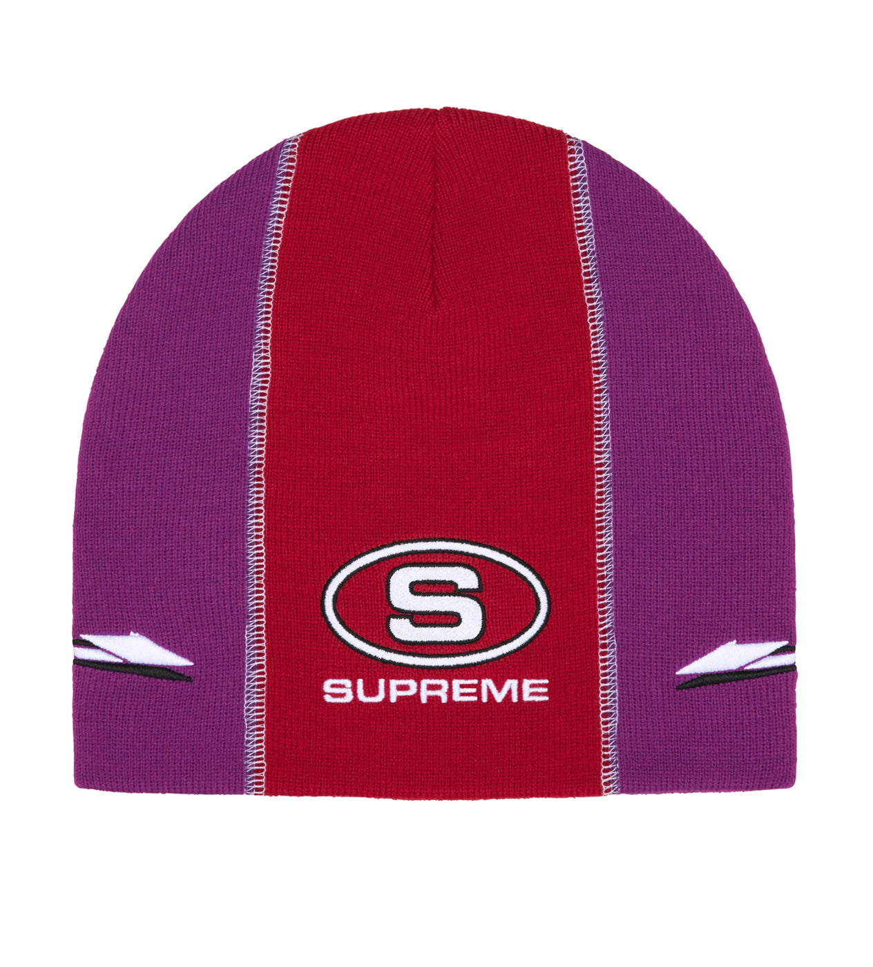 Supreme Racing Panel Beanie Purple/Red