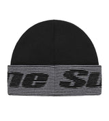 Supreme Reflective Jacquard Cuff Beanie Black