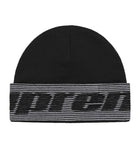 Supreme Reflective Jacquard Cuff Beanie Black