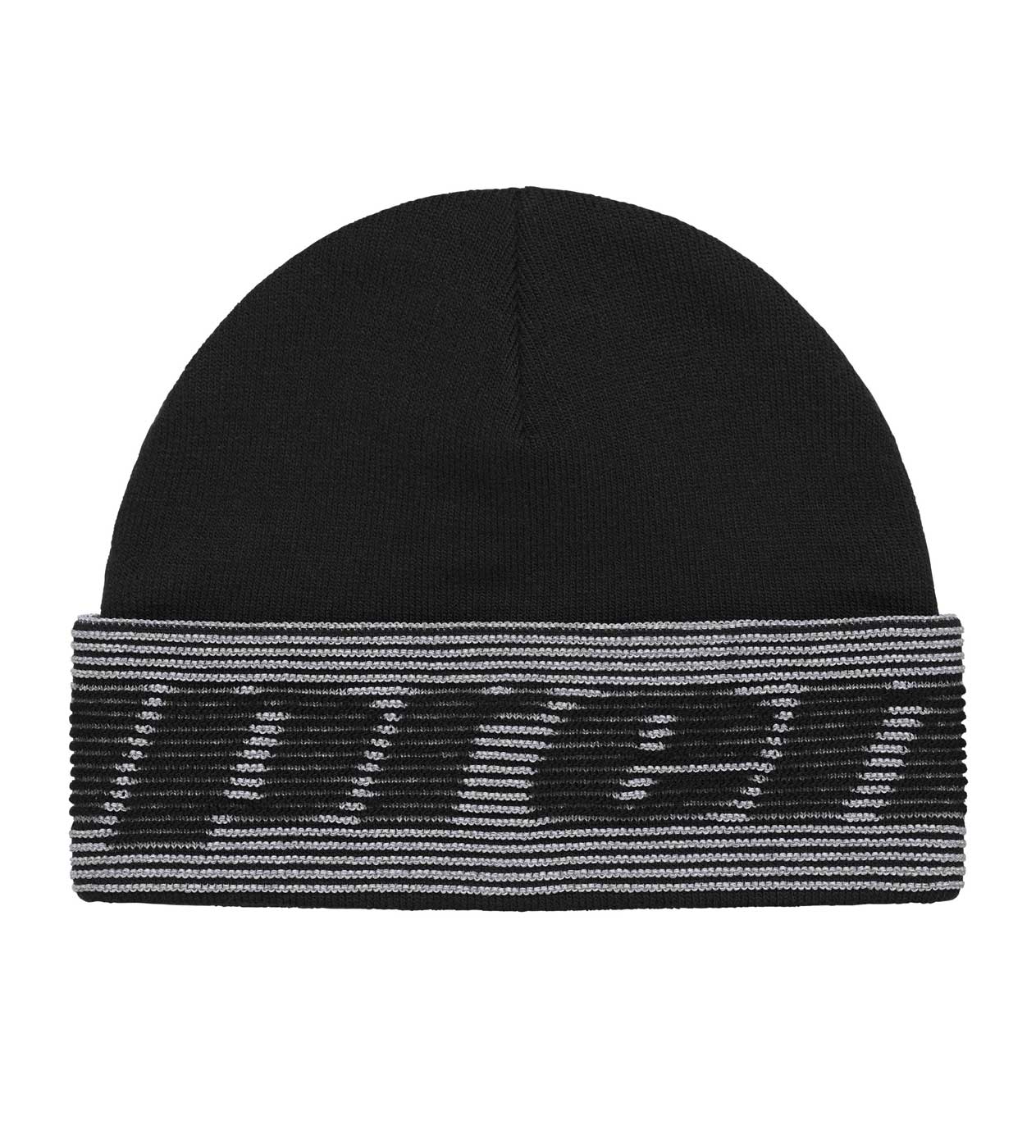 Supreme Reflective Jacquard Cuff Beanie Black