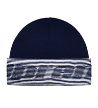 Supreme Reflective Jacquard Cuff Beanie Navy