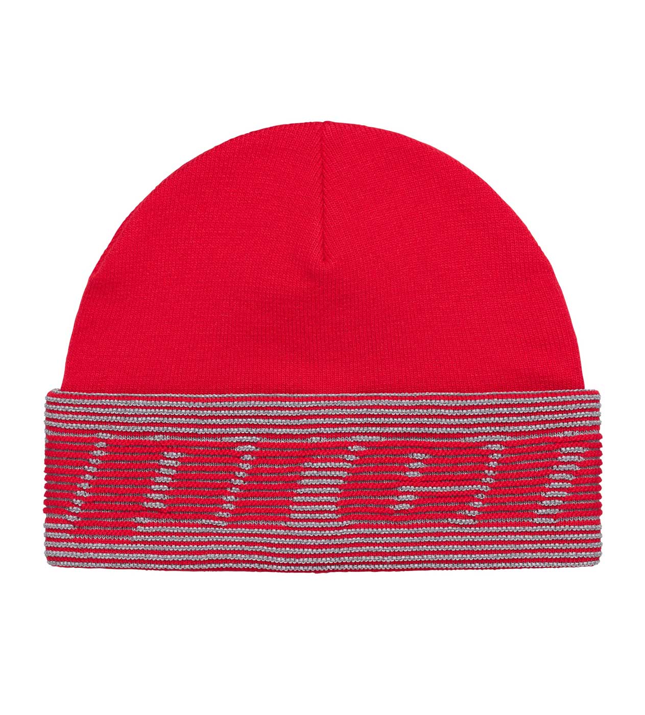 Supreme Reflective Jacquard Cuff Beanie Red