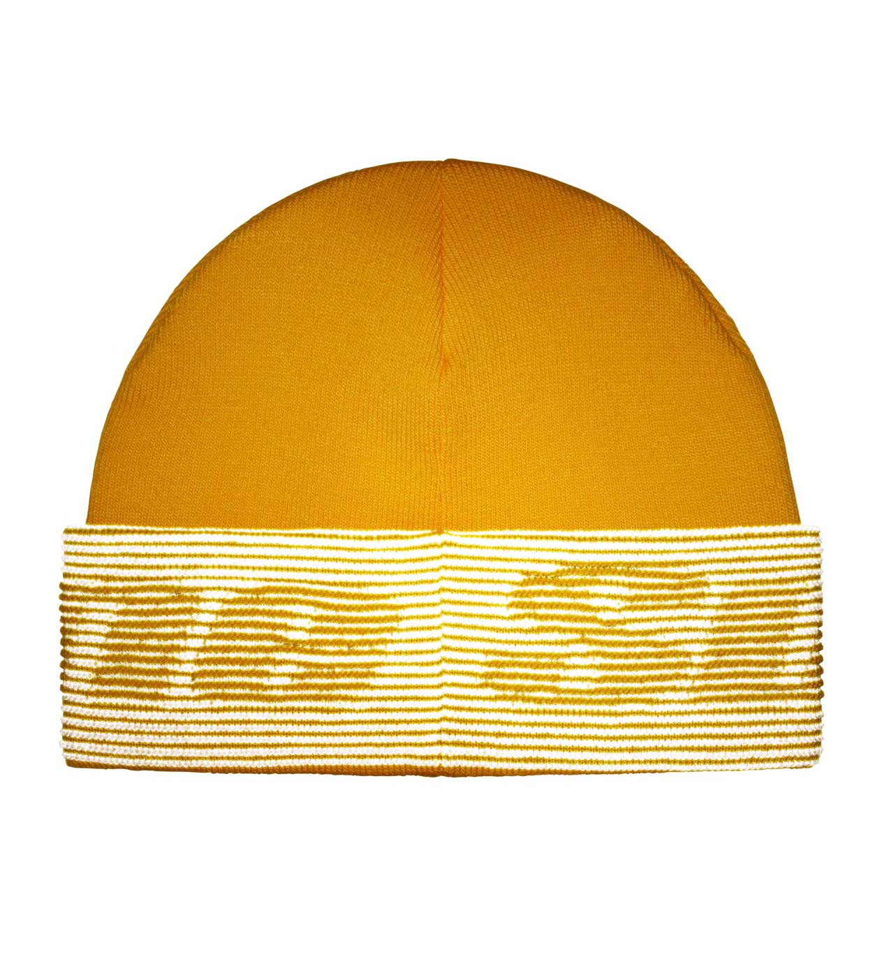 Supreme Reflective Jacquard Cuff Beanie Yellow