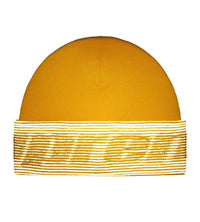 Supreme Reflective Jacquard Cuff Beanie Yellow