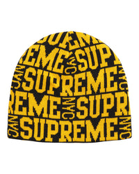 Supreme Reversible Camo Beanie Black/Yellow