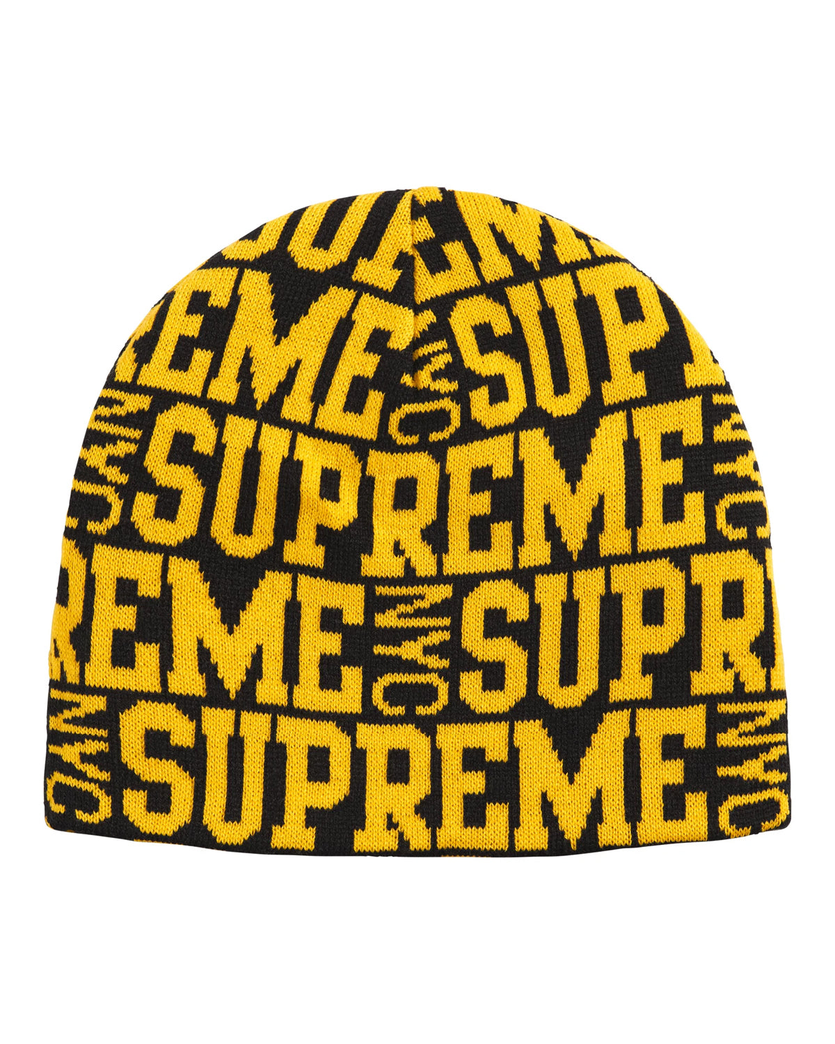 Supreme Reversible Camo Beanie Black/Yellow