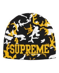 Supreme Reversible Camo Beanie Black/Yellow