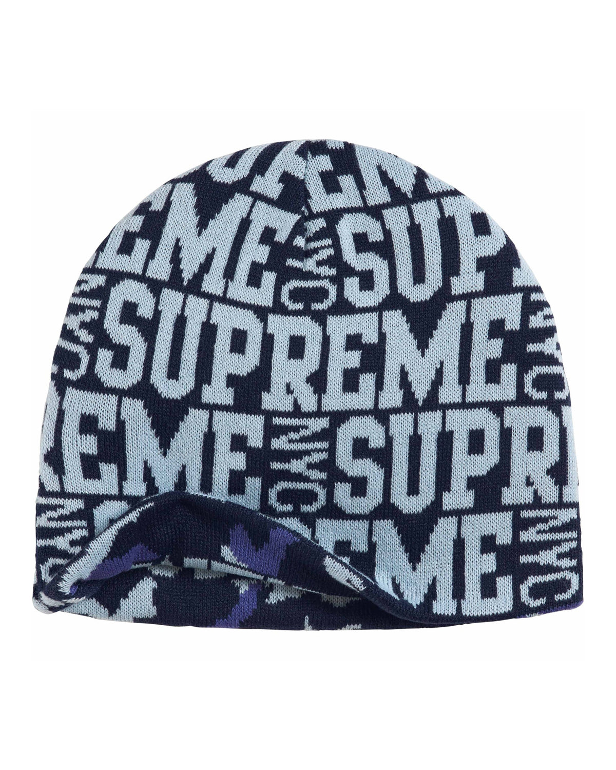 Supreme Reversible Camo Beanie Light Blue