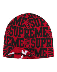 Supreme Reversible Camo Beanie Red