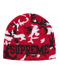 Supreme Reversible Camo Beanie Red