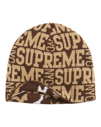 Supreme Reversible Camo Beanie Tan
