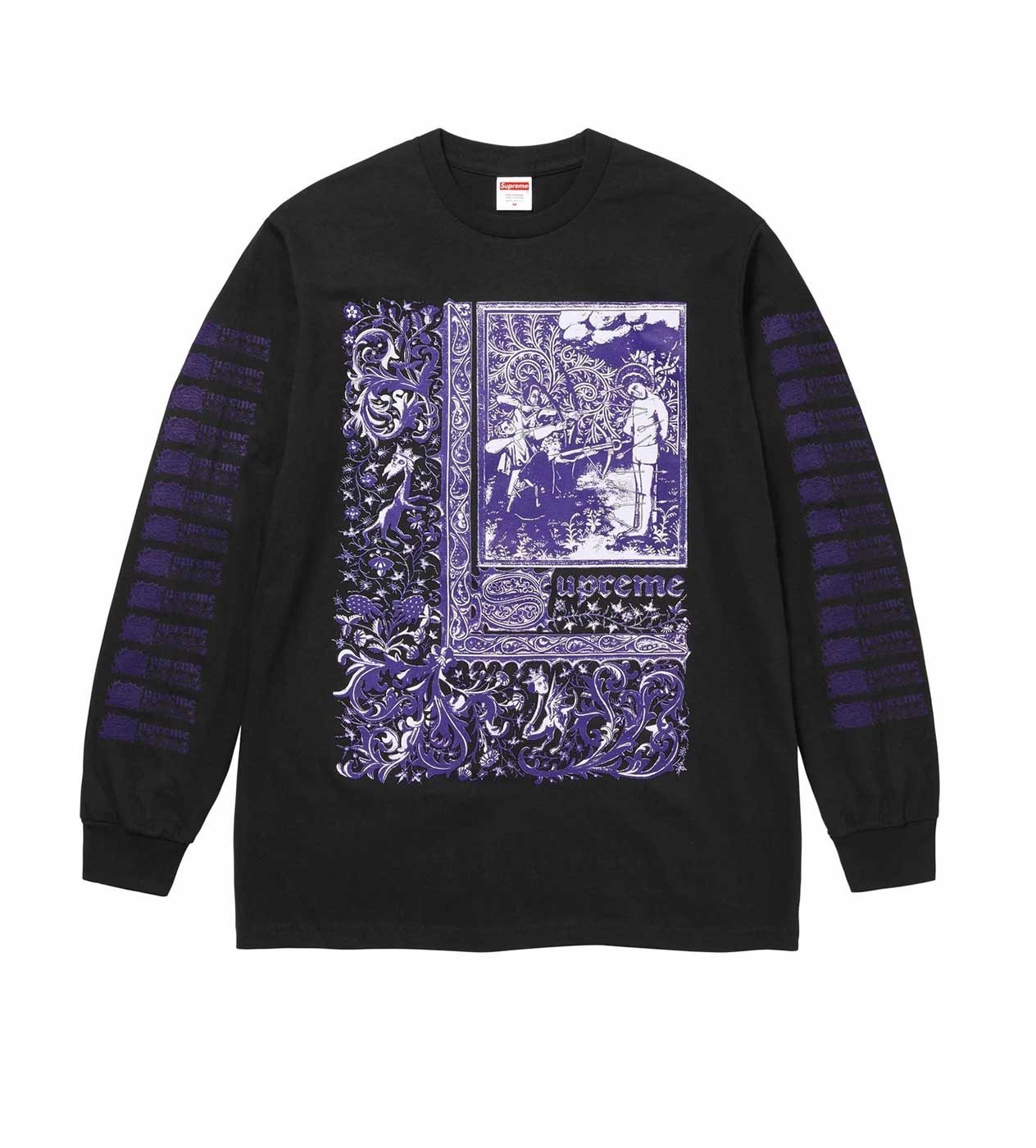 Supreme Saints Sebastian L/S Black front