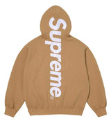 Supreme Satin Applique Hoodie Tan