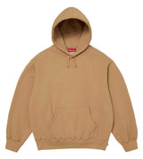 Supreme Satin Applique Hoodie Tan