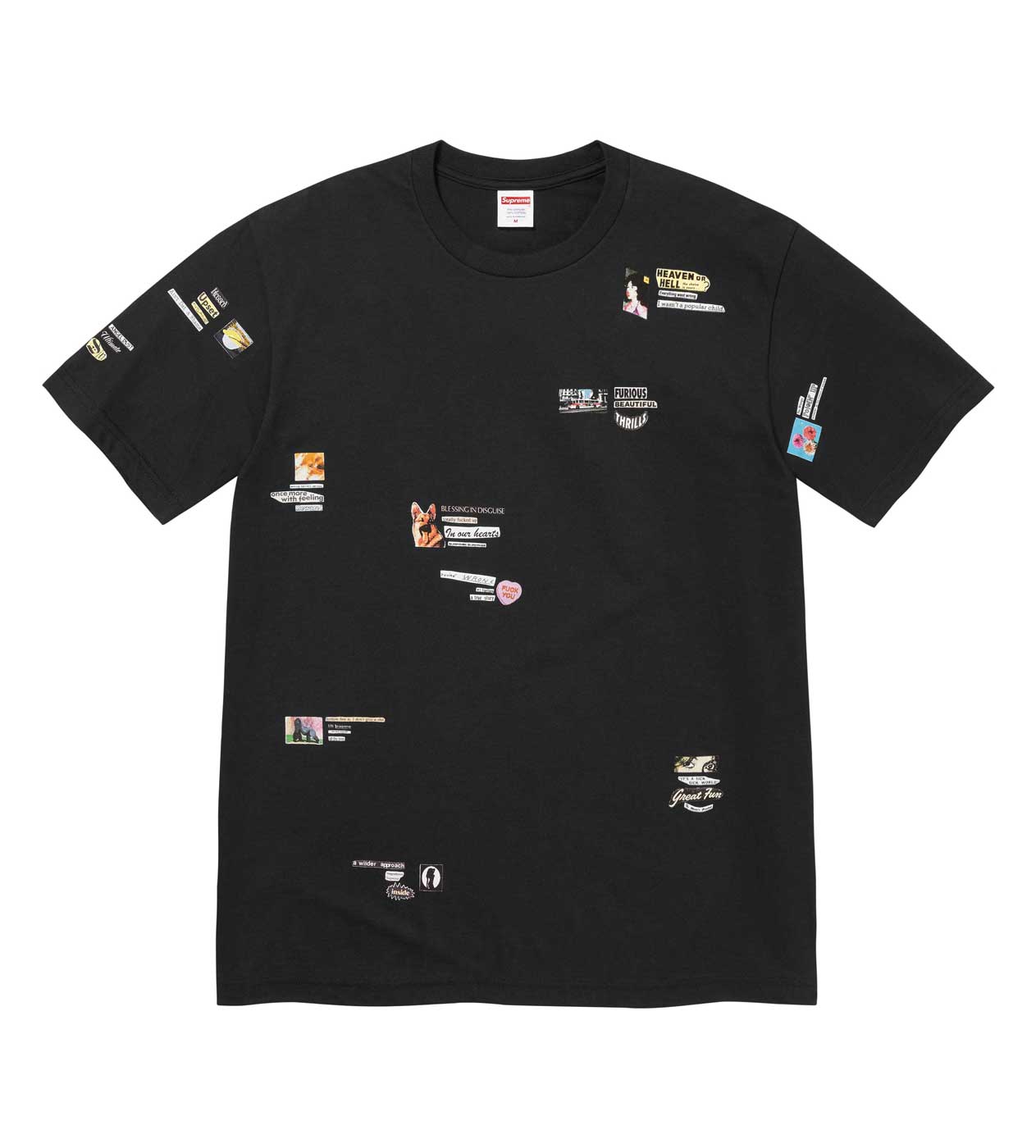 Supreme Upset Tee Black front view