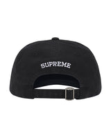 Supreme Washed Canvas S Logo 6 Panel Hat Black