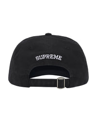 Supreme Washed Canvas S Logo 6 Panel Hat Black