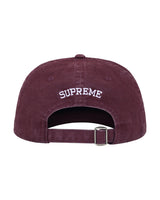Supreme Washed Canvas S Logo 6 Panel Hat Plum