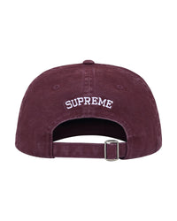 Supreme Washed Canvas S Logo 6 Panel Hat Plum