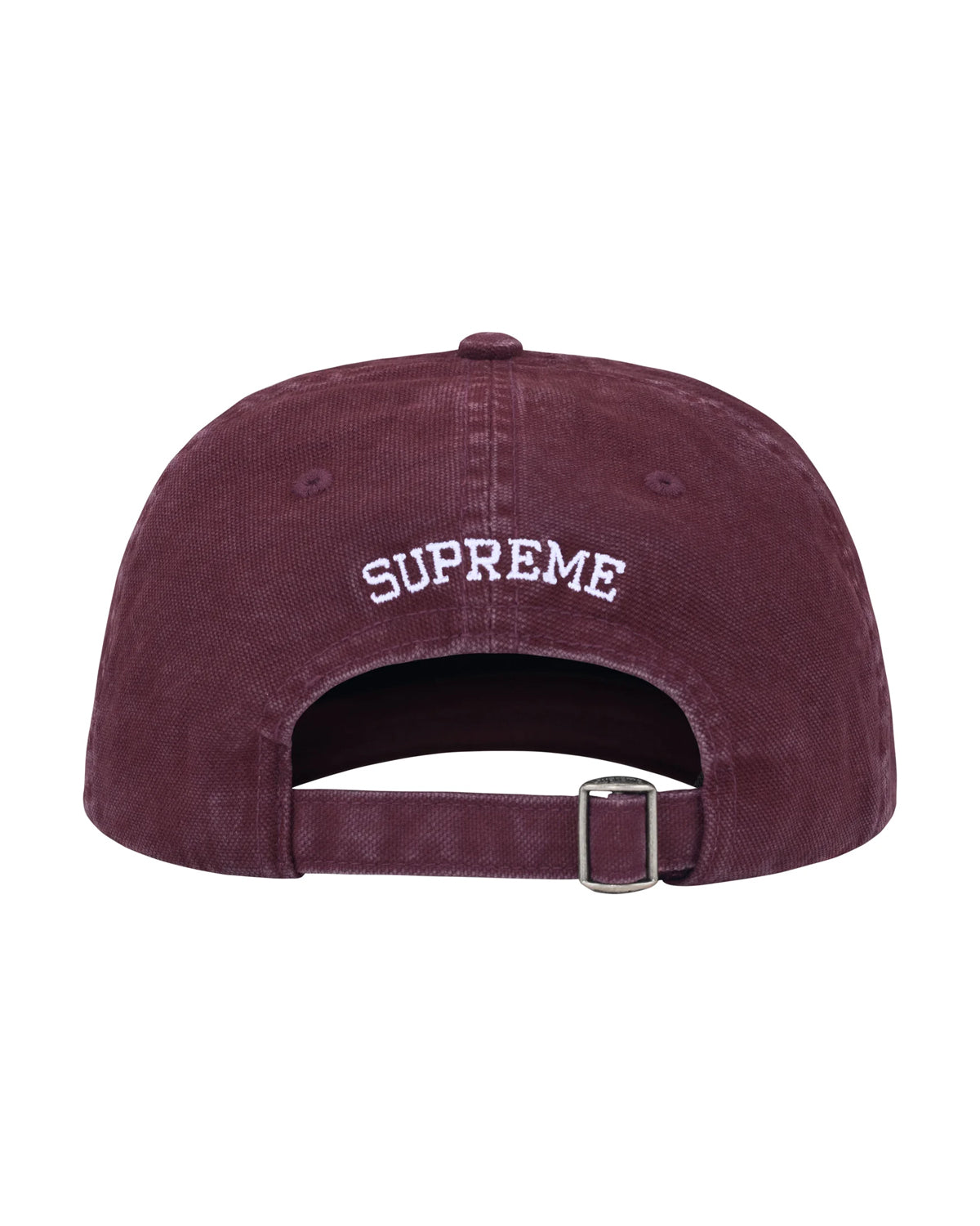 Supreme Washed Canvas S Logo 6 Panel Hat Plum