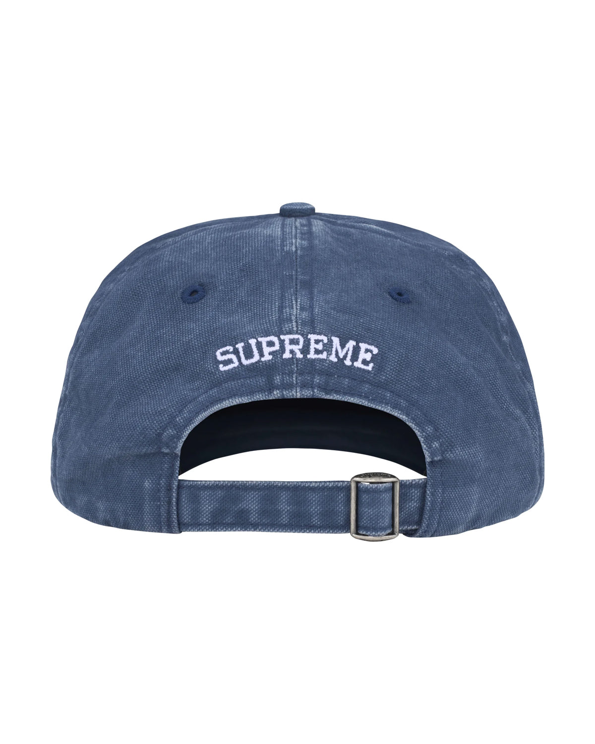 Supreme Washed Canvas S Logo 6 Panel Hat Royal Blue