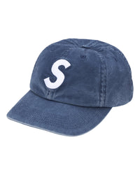 Supreme Washed Canvas S Logo 6 Panel Hat Royal Blue