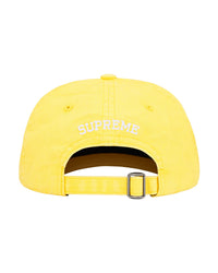 Supreme Washed Canvas S Logo 6 Panel Hat Yellow