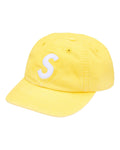 Supreme Washed Canvas S Logo 6 Panel Hat Yellow