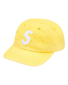 Supreme Washed Canvas S Logo 6 Panel Hat Yellow