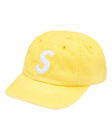 Supreme Washed Canvas S Logo 6 Panel Hat Yellow