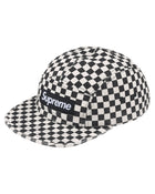 Supreme Washed Chino Twill Camp Cap Checkerboard White
