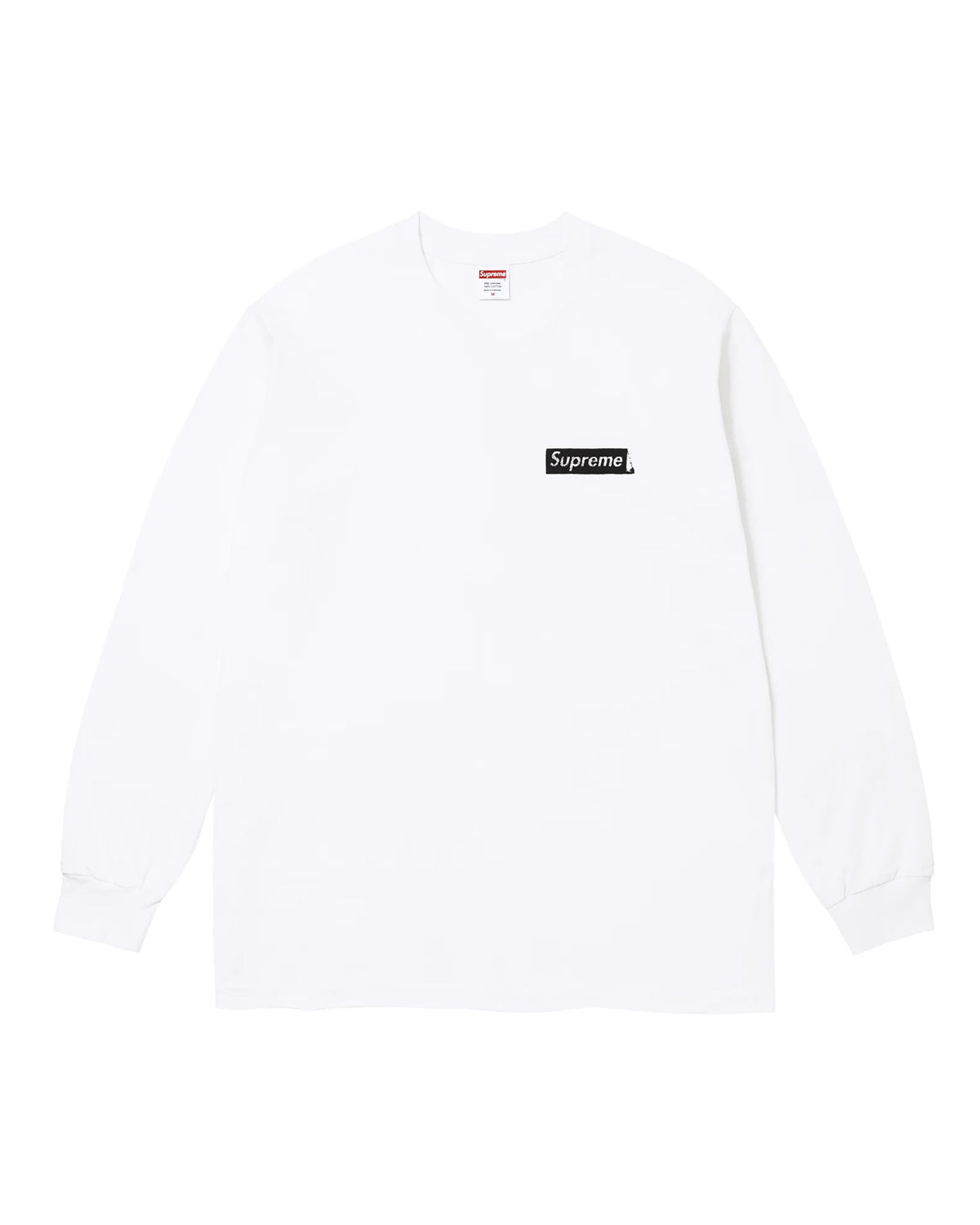Supreme You Still Suck L/S Tee white, cotton long sleeve with the box logo at the left chest, front view