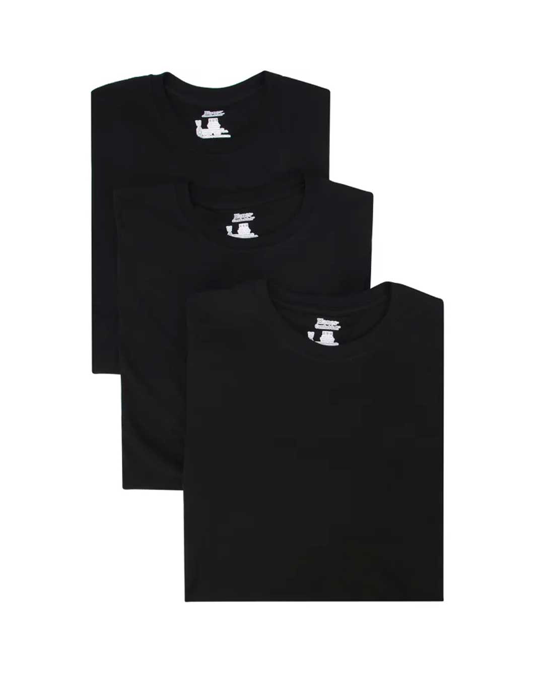 Supreme x Hanes Tagless Tee black 3 pack, three folded black tees