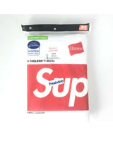 Supreme x Hanes Tagless Tee white 3 pack, sealed Hanes packaging with red Supreme box logo