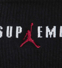 Supreme x Jordan Crew Socks Black