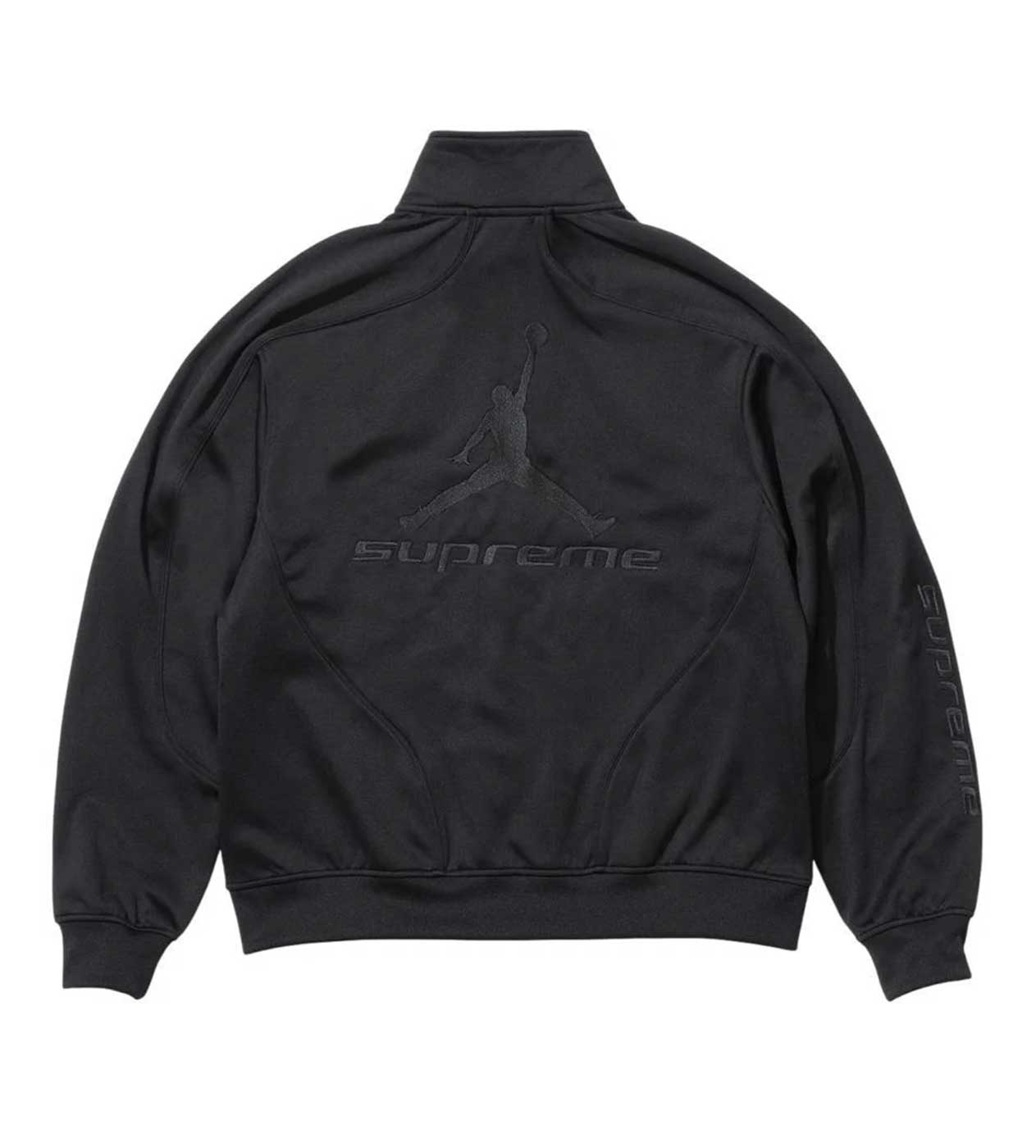 Supreme x Jordan Tricot Track Jacket Zip-Up Black