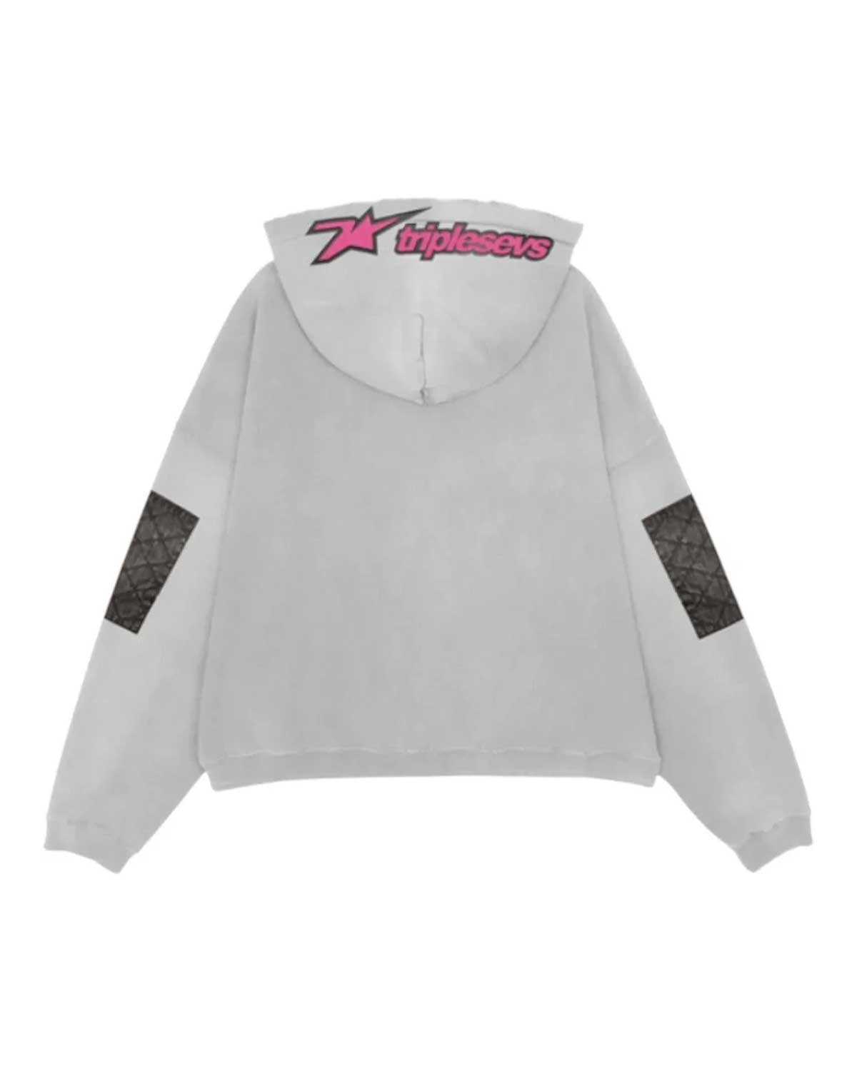 Triple Sevens Moto Hoodie Grey