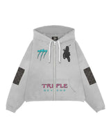 Triple Sevens Moto Hoodie Grey