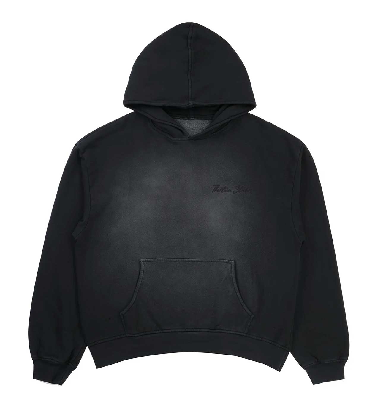 Thirteen Studios Logo Hoodie Faded Black