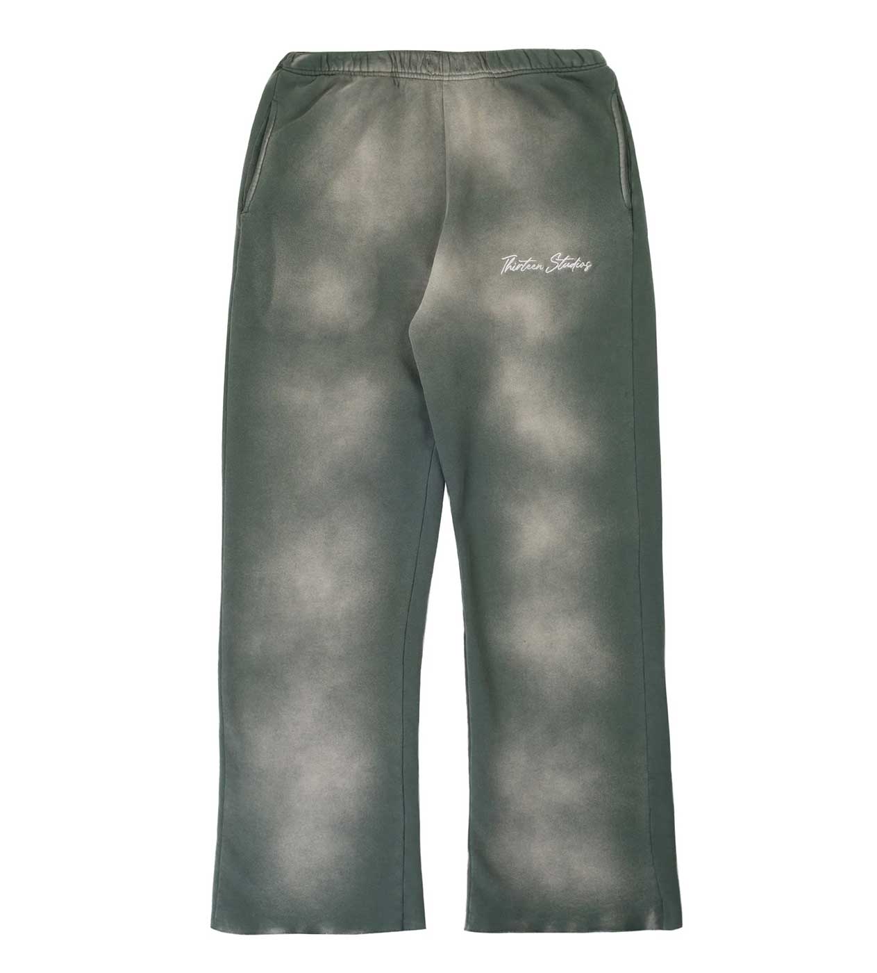 Thirteen Studios Logo Sweatpants Faded Green