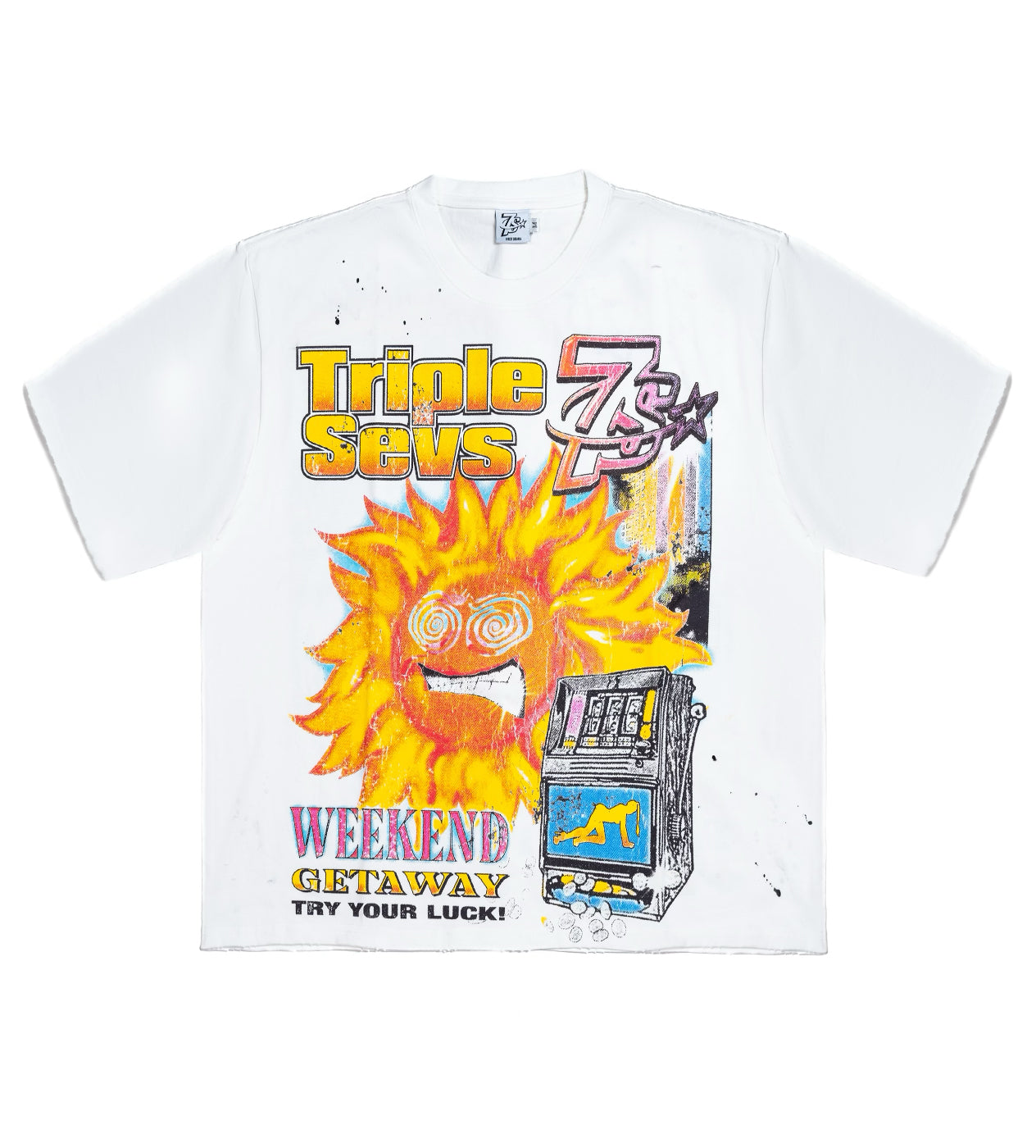 Triple Sevens Weekend Getaway Tee White – Restock AR