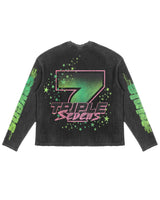 Triple Sevens ASV2 Waffle Knit L/S Tee Black/Green
