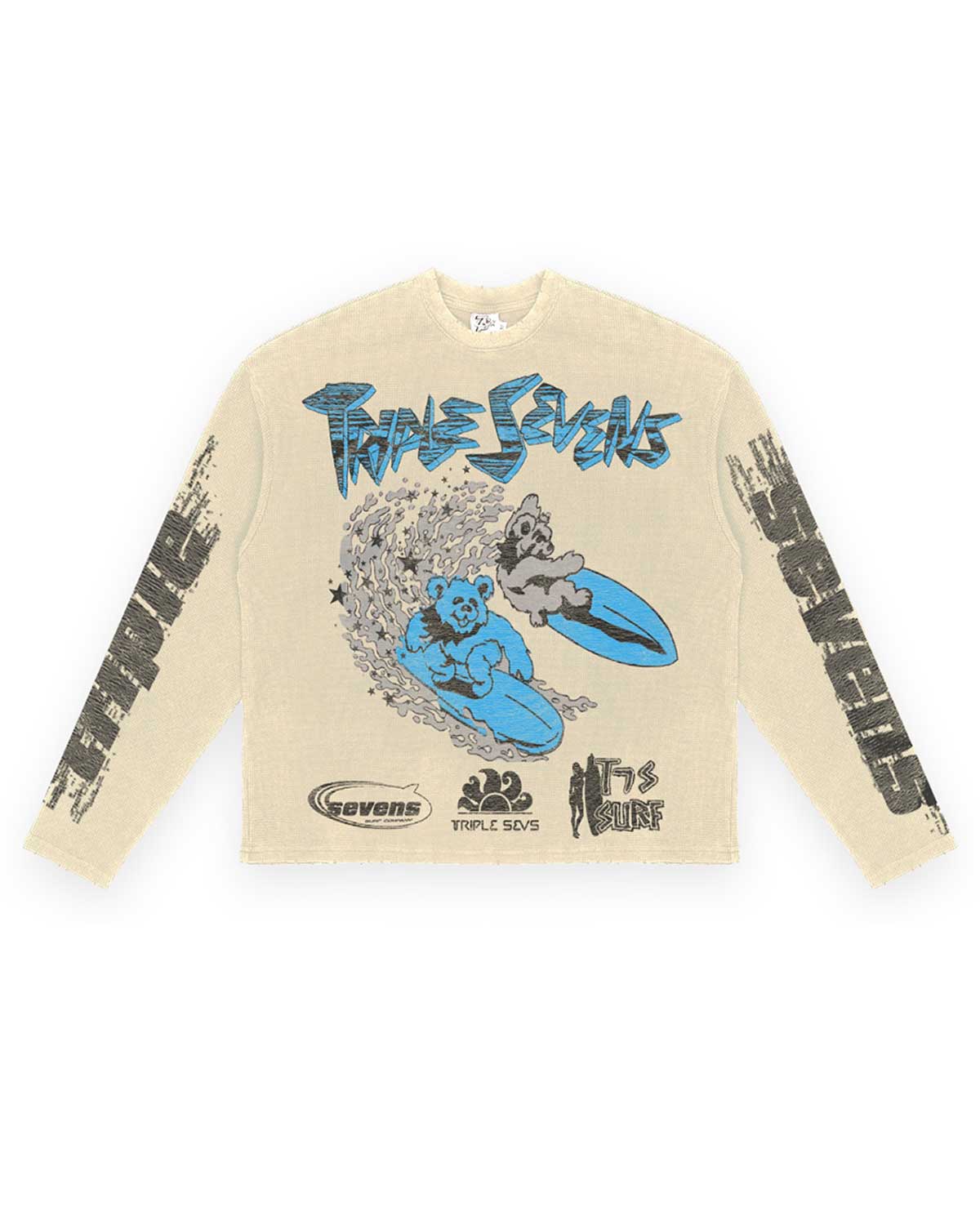 Triple Sevens ASV2 Waffle Knit L/S Tee Cream