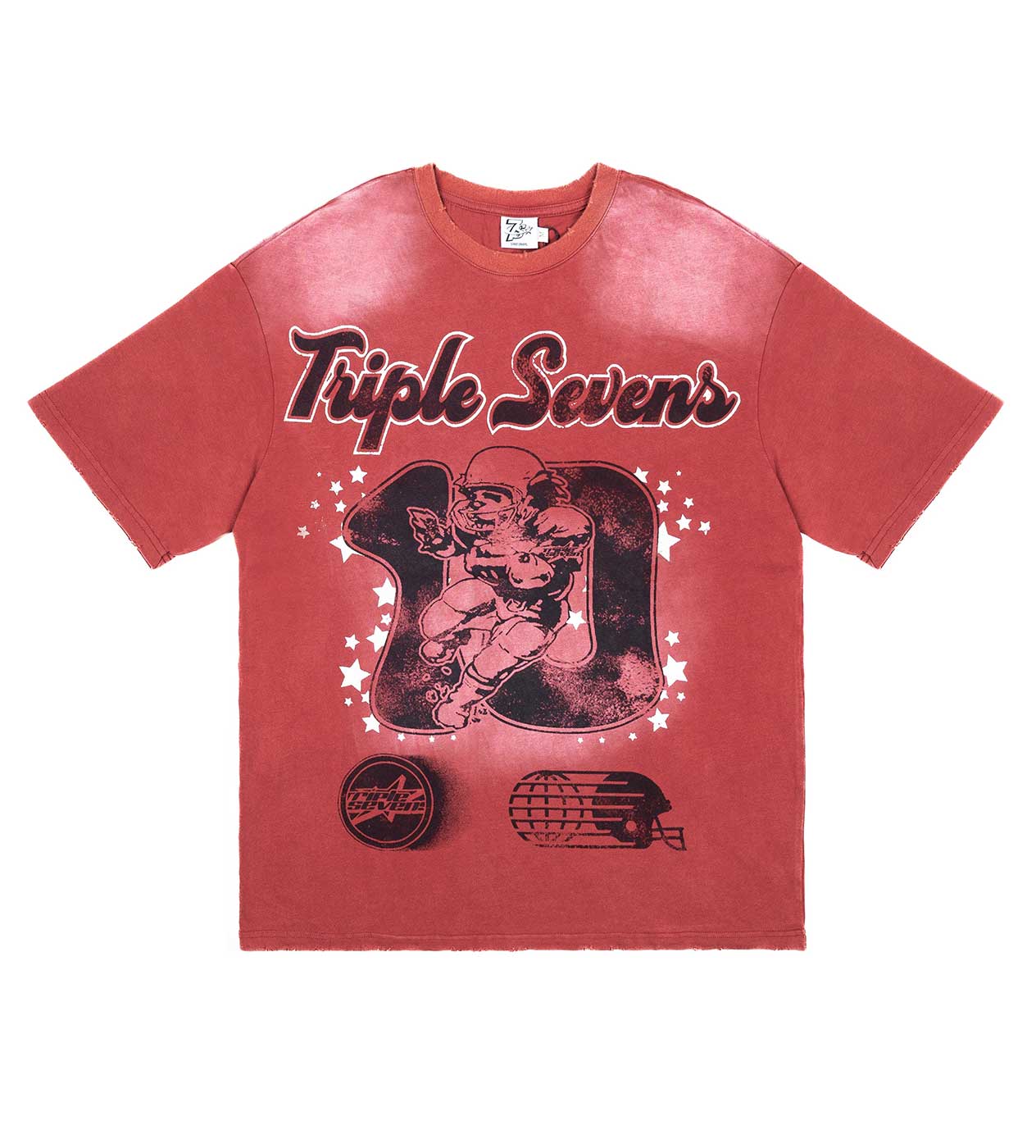 Triple Sevens All Star Red Tee front view