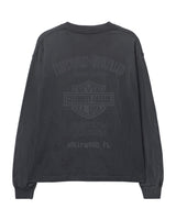 Triple Sevens Biker L/S Tee black, arched Celebrity-Facade back print over a bar-and-shield reading Hollywood FL, back view