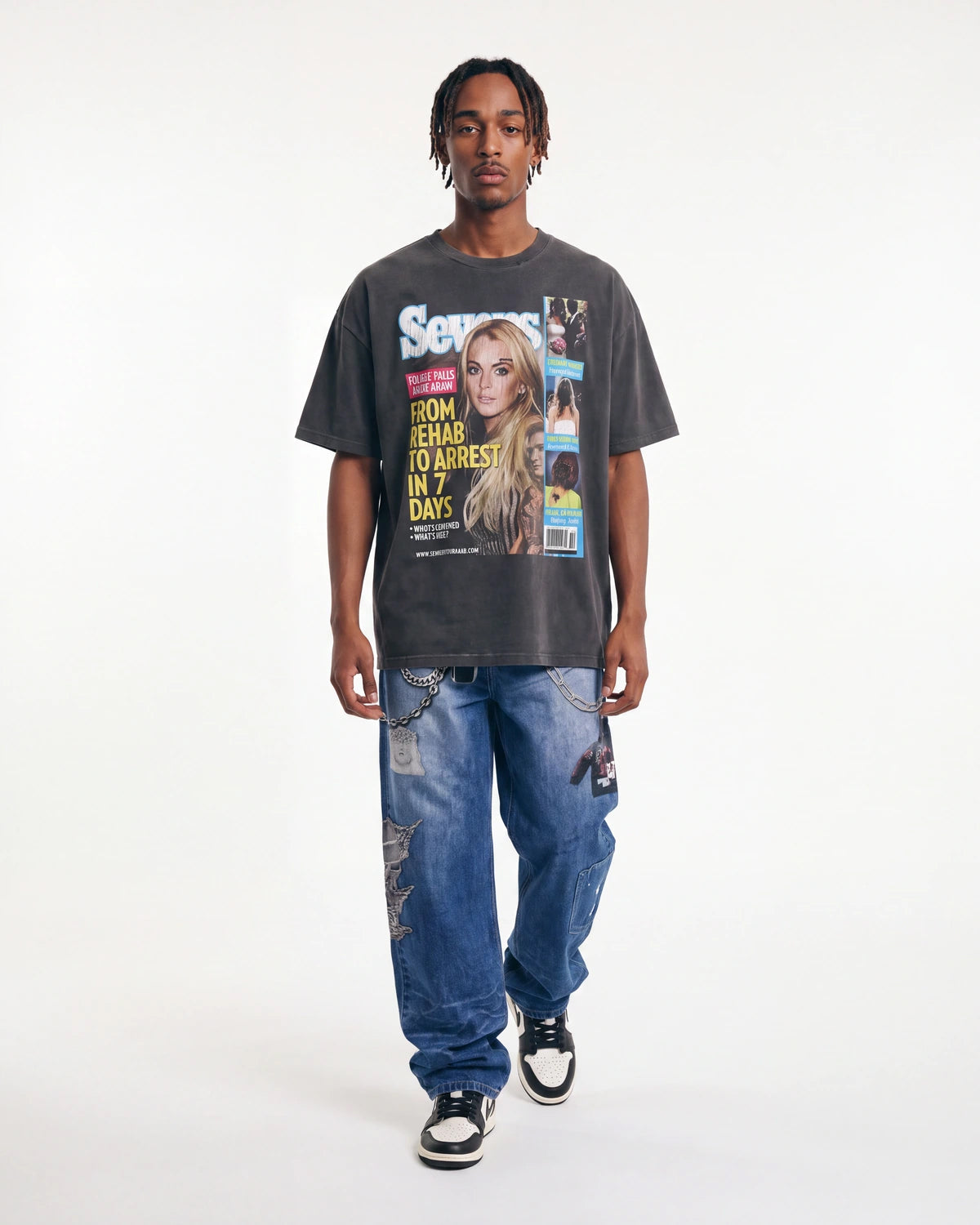 Triple Sevens Crash Out Tee Washed Black