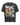 Triple Sevens Crash Out Tee Washed Black, washed black t-shirt with a full-colour tabloid magazine cover print, front view