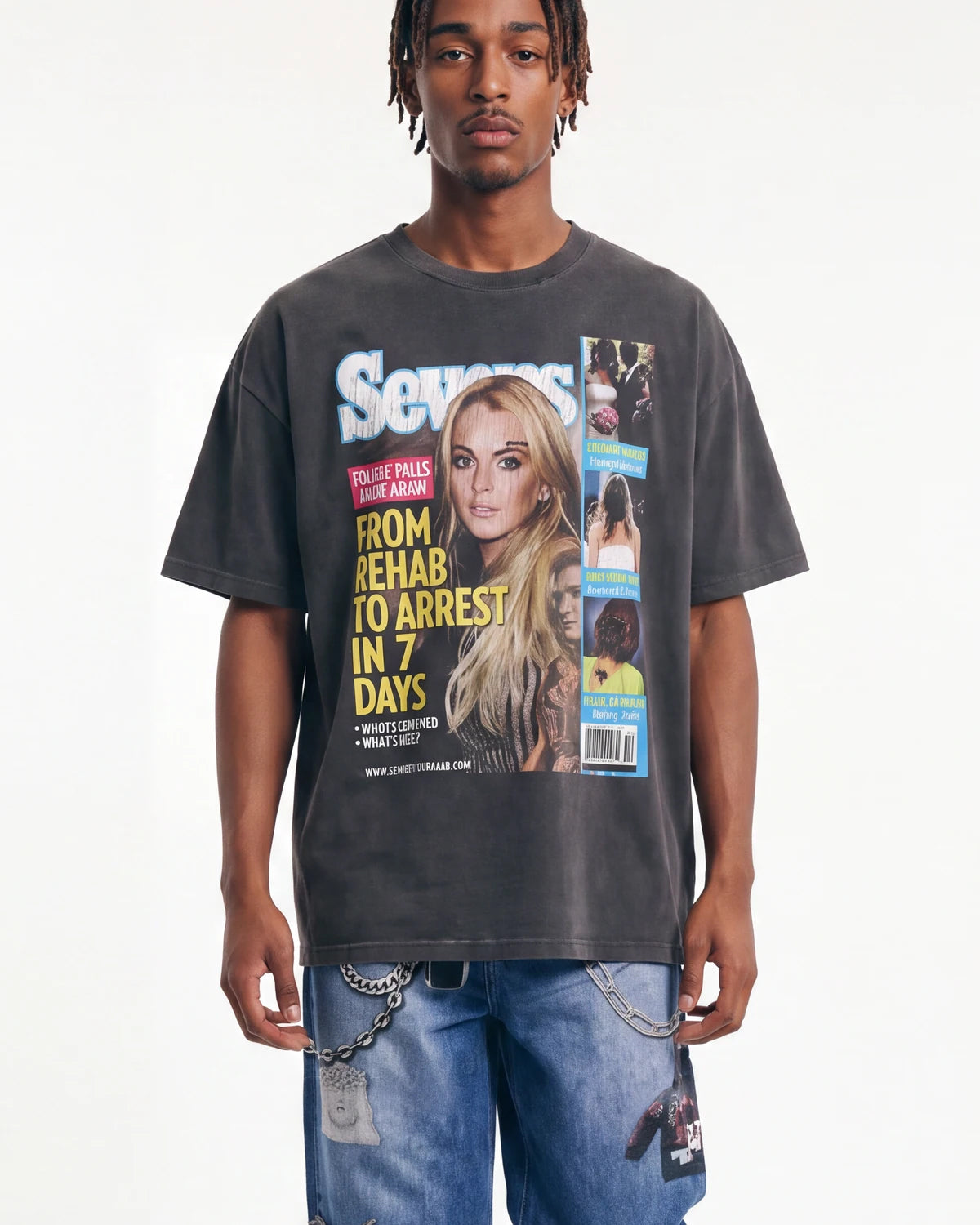 Triple Sevens Crash Out Tee Washed Black